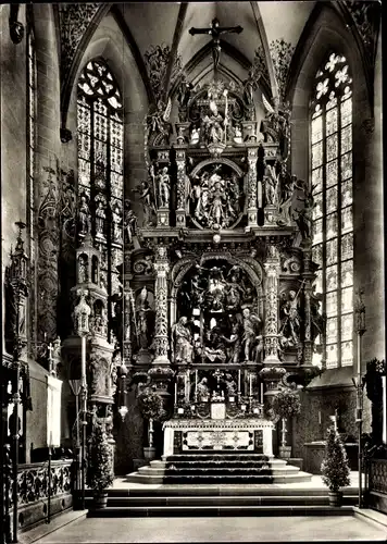 Ak Überlingen am Bodensee, St. Nikolaus-Münster, Hochaltar