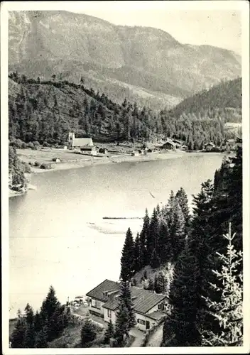 Ak Spitzingsee Schliersee in Oberbayern, Teilansicht