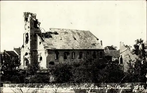 Ak Belgien, Zerstörtes Haus 1915, Kriegszerstörung 1. WK