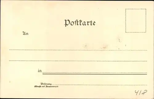 Litho München, Schäfflertanz Marienplatz