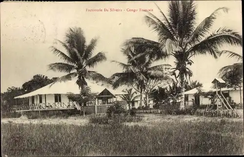 Ak Republik Kongo Französisch Kongo, Factorerie Da Silveira, palmiers