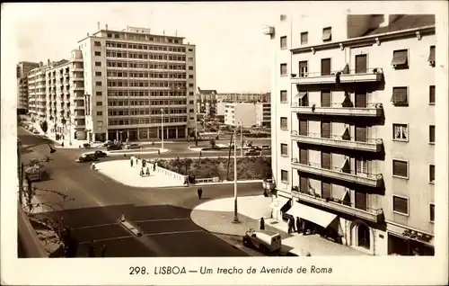 Ak Lisboa Lissabon Portugal, Um trecho da Avenida de Roma