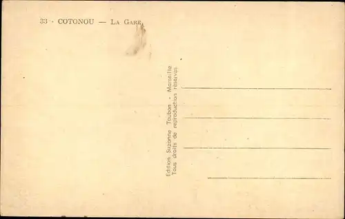 Ak Cotonou Benin, Bahnhof