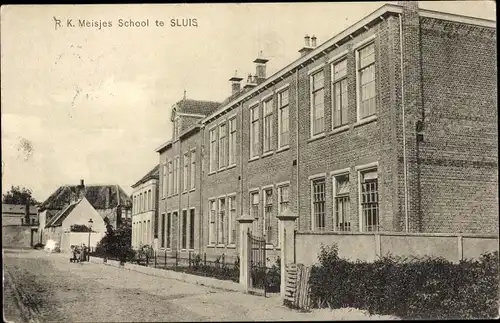 Ak Sluis Zeeland Niederlande, R. K. Meisjes School