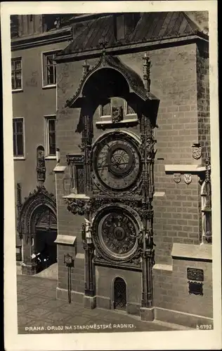 Ak Praha Prag Tschechien, Orloj na staromestske Radnici