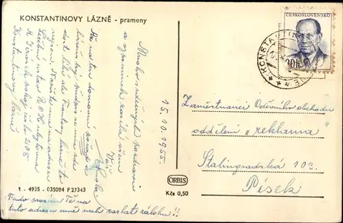 Ak Konstantinovy Lázne Konstantinsbad Region Pilsen, Prameny