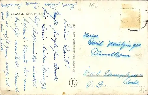 Ak Stockerau in Niederösterreich, Teilansicht mit Kirche