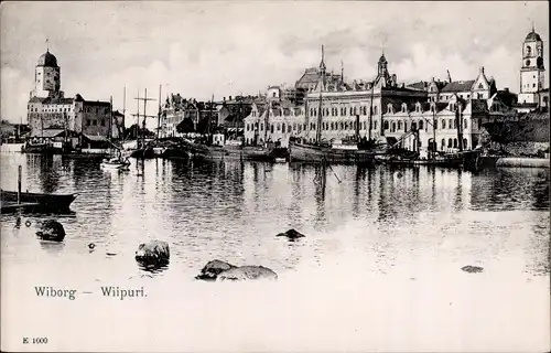 Ak Wyborg Wiborg Viipuri Russland, Wiipuri, Stadtansicht