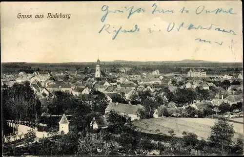 Ak Radeburg in Sachsen, Panoramablick auf die Stadt