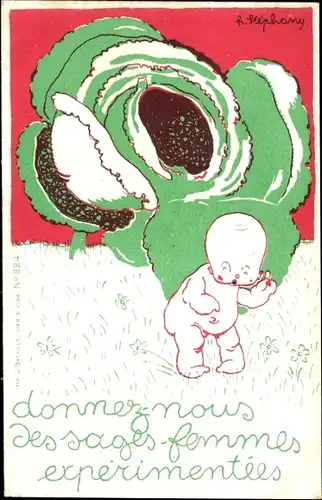 Künstler Ak Stephany, Croix Rouge Americaine, Kinderfürsorge