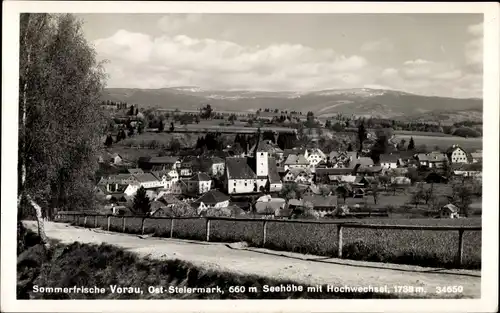 Ak Vorau Steiermark, Totale mit Hochwechsel