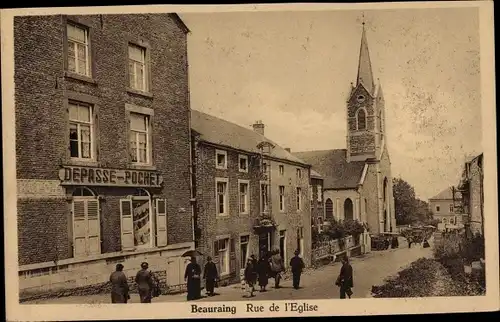 Ak Beauraing Wallonien Namur, Rue de l'Eglise, Depasse-Pochet