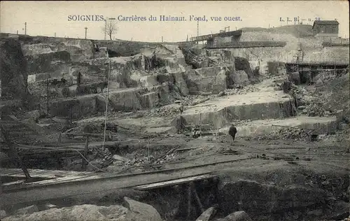 Ak Soignies Wallonien Hennegau, Carrieres du Hainaut, Fond, vue ouest