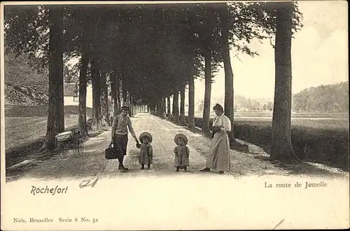 Ak Rochefort Wallonien Namur, La route de Jemelle