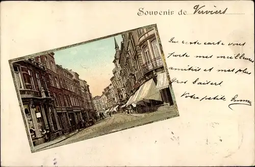 Präge Ak Verviers Wallonien Lüttich, La Rue du Brou