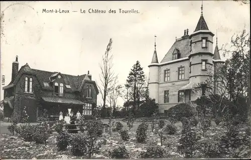Ak Mont à Leux Wallonien Hennegau, Le Chateau des Tourelles