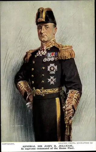 Künstler Ak Caffyn, Admiral Sir John R. Jellicoe, In supreme command of the Home Fleet