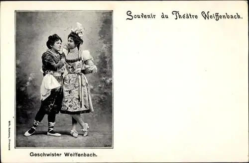 Ak Souvenir du Theatre Weiffenbach, Geschwister Weiffenbach, Variete