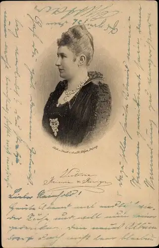 Ak Kaiserin Auguste Viktoria, Portrait, Profilansicht