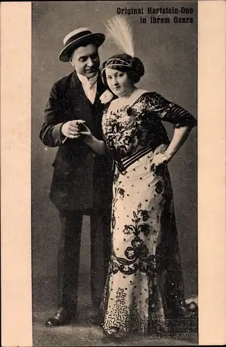 Ak Original Hartstein Duo in ihrem Genre, Kleid, Anzug, Variete