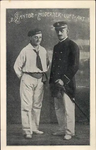 Ak Santos Moderner Luftakt, Akrobaten, Seemann