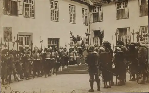 Foto Ak Neuenburg Zetel in Oldenburg Friesland, Jubiläumsfestspiele 1913, Personen in Kostümen