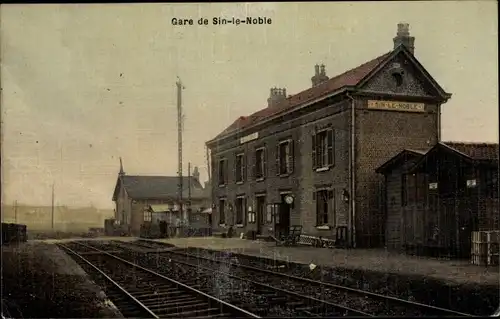 Ak Sin le Noble Nord, Bahnhof, Gleisseite