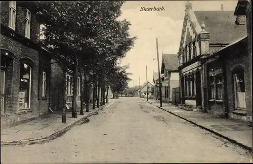 Ak Skaerbaek Skjaerbaek Dänemark, Straßenpartie im Ort