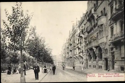 Ak Metz Moselle, Kaiser Wilhelm Ring, Boulevard Empereur Guillaume