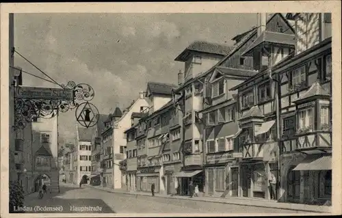 Ak Lindau am Bodensee Schwaben, Hauptstraße