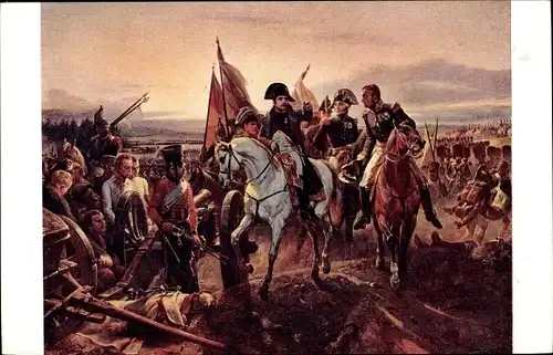 Künstler Ak Vernet, Horace, Bataille de Friedland 1807, Napoleon