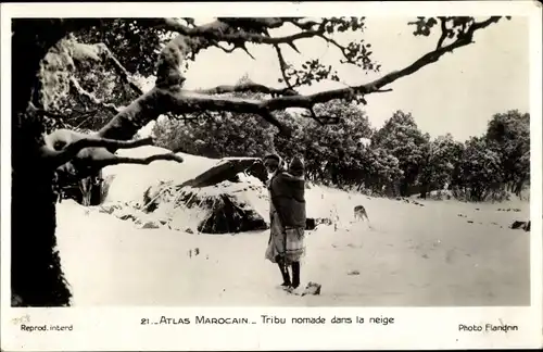 Ak Marokko, Atlas Marocain, Tribu nomade dans la neige, Maghreb