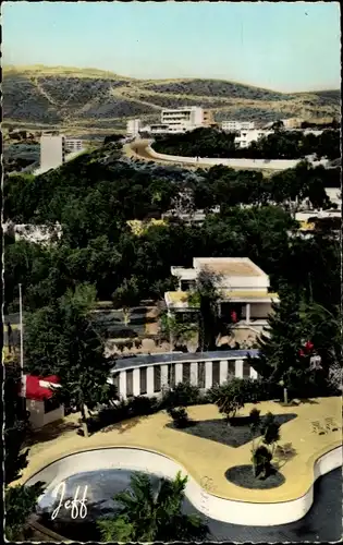 Ak Agadir Marokko, Piscine du Marhaba et vue sur le Talborg, Schwimmbecken, Panorama