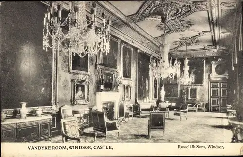 Ak Windsor Berkshire England, Windsor Castle, Vandyke Room