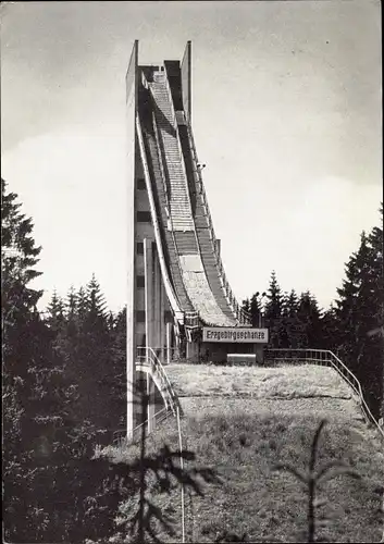 Ak Johanngeorgenstadt im Erzgebirge Sachsen, Blick zur Erzgebirgsschanze