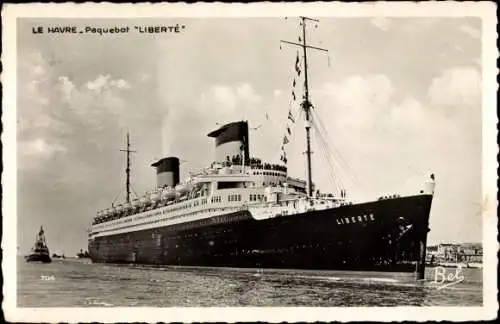 Ak Le Havre Seine-Maritime, Dampfschiff Liberte, CGT, French Line