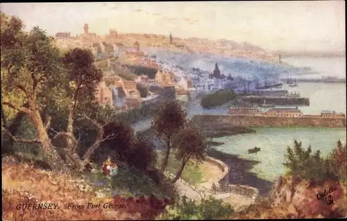 Künstler Ak Guernsey Kanalinseln, From Fort George