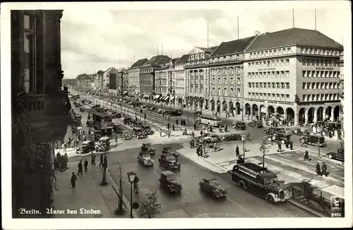 Ak Berlin Mitte, Unter den Linden, LKW, Autos, Klinke B 456