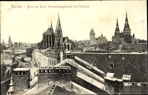 Ak Aachen in Nordrhein Westfalen, Dom, Verwaltungsgebäude, Rathaus
