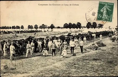Ak Camp de Chalons Marne, Campement des Chasseurs