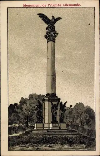 Ak Wœrth sur Sauer Woerth Wörth an der Sauer Elsass Bas Rhin, Monument de l'Armee allemande