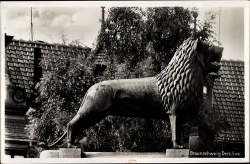 Ak Braunschweig in Niedersachsen, Der Löwe