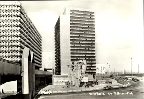 Ak Halle an der Saale, Am Thälmannplatz