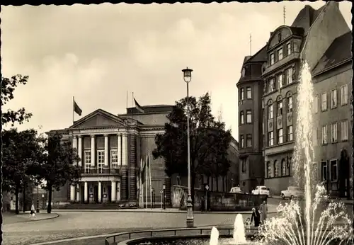 Ak Halle an der Saale, Partie am Theater des Friedens