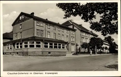 Ak Clausthal Zellerfeld im Oberharz, Kronenplatz
