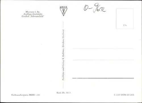 Ak Meerane in Sachsen, Gasthof Schwanefeld