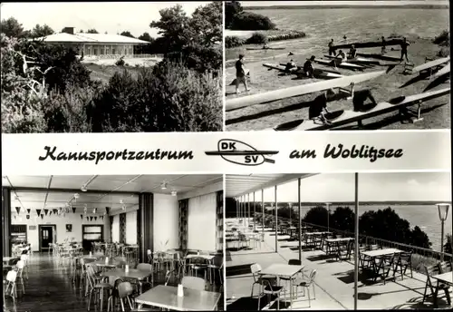 Ak Groß Quassow Userin in Mecklenburg, Kanusportzentrum am Woblitzsee, Innenansicht