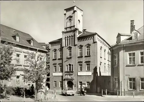 Ak Lößnitz im Erzgebirge, Rathaus, Außenansicht