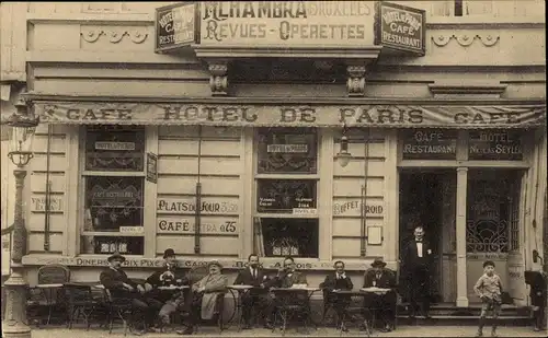 Ak Lüttich, Café Hotel de Paris