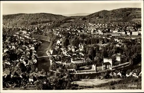 Ak Baden Kanton Aargau Schweiz, Panorama